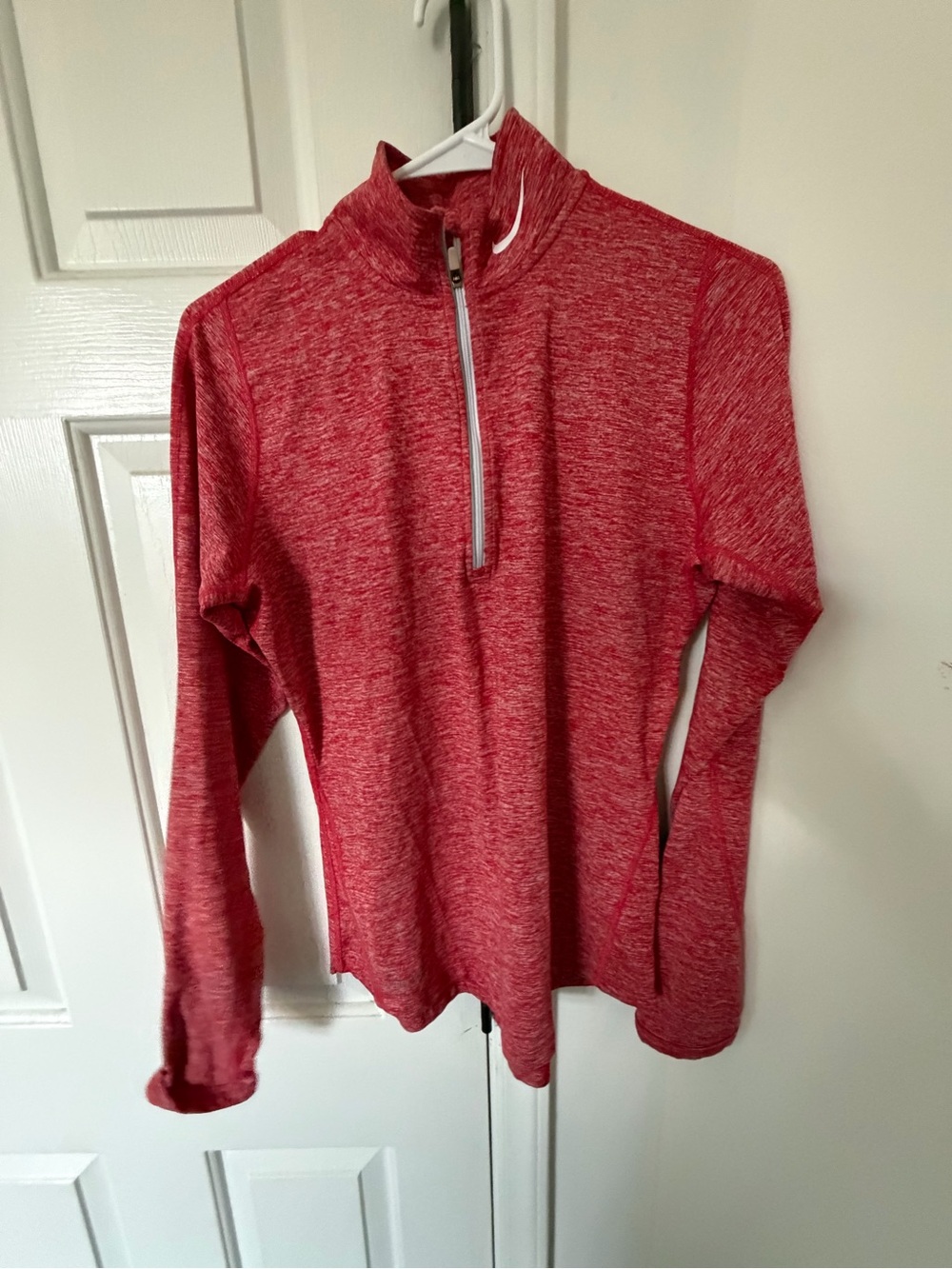 Nike Women’s Heathered Red Quarter-Zip Pullover